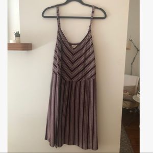 Maroon Striped Dress